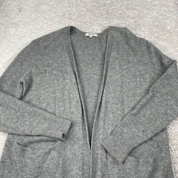 Madewell Ryder Cardigan Sweater Longline Gray Merino Wool - Picture 8 of 11
